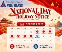 MIGO Glass 2026 China Nationale feestdag