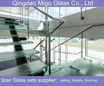 Antislip glazen trappen